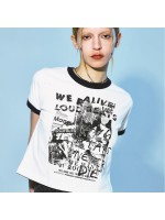 韓國PRENDA - ROCK STARS NEVER DIE TEE WHITE